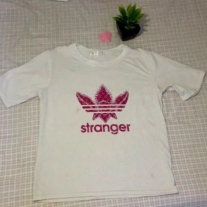 Stranger Things Adidas Graphic T Shirt❤️🤍
